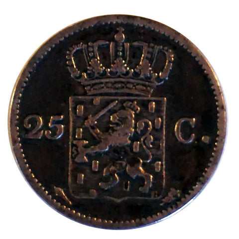 Dutch Willem I 25 Cent Silver Coin, 1826