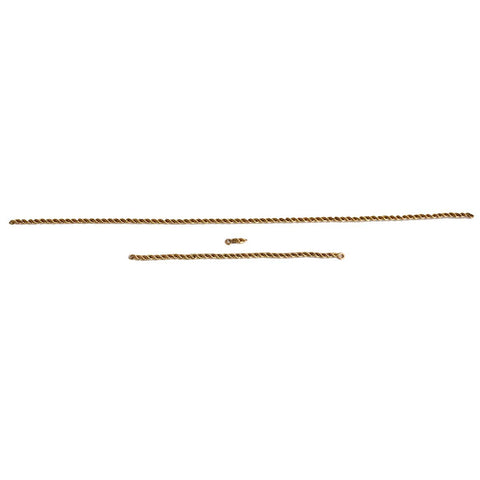 Three Sections of Vintage 12k Gold Rope Chain Necklace