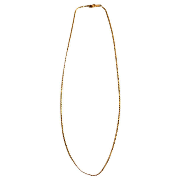 Vintage 14 Karat Yellow Gold Serpentine Chain Link Necklace