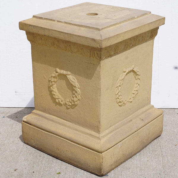 Small English Neoclassical Terracotta Square Garden Pedestal Plinth