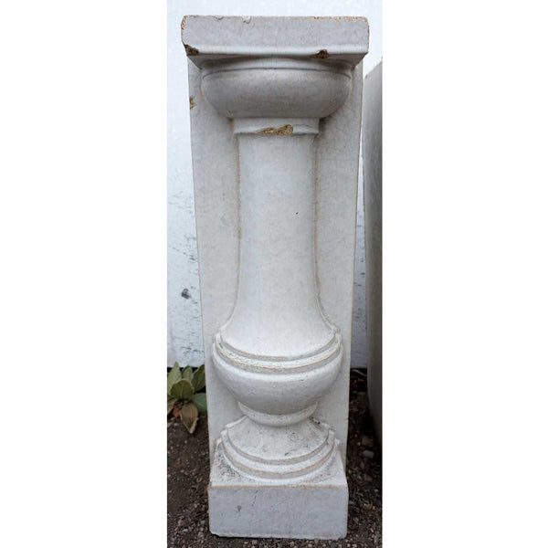 Set of Five American Belmar Mansion White Glazed Terracotta Architectural Balusters