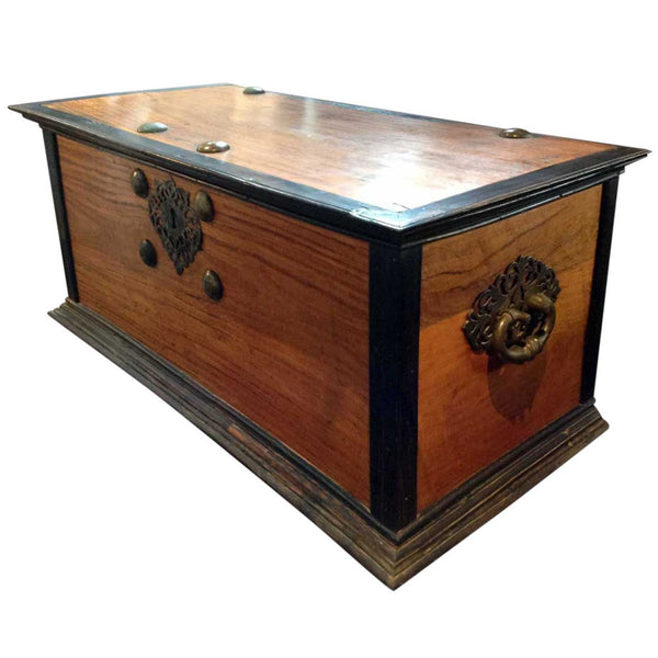 Large Dutch Colonial Satinwood and Ebony Blanket Chest