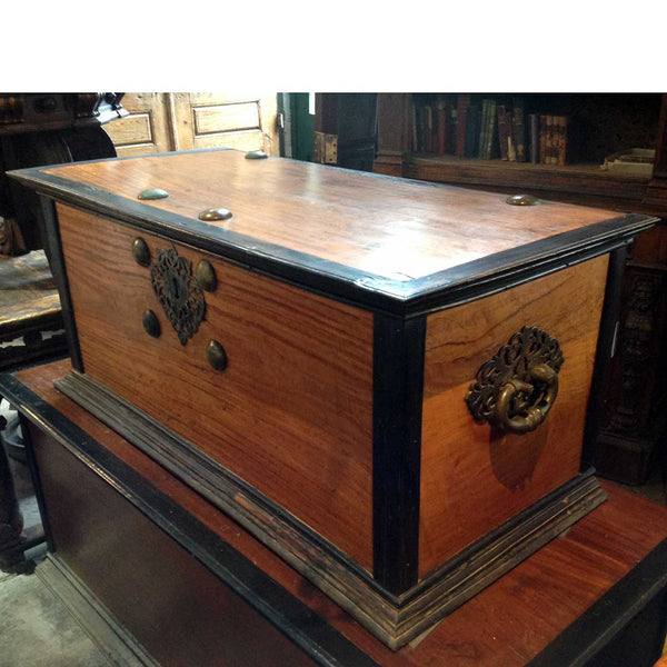 Large Dutch Colonial Satinwood and Ebony Blanket Chest