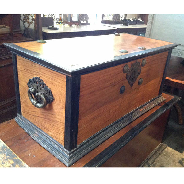 Large Dutch Colonial Satinwood and Ebony Blanket Chest