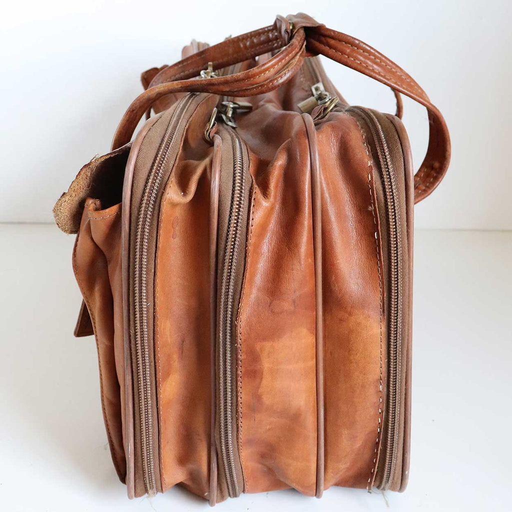 Vintage Hartmann Luggage Brown Belting Leather Briefcase