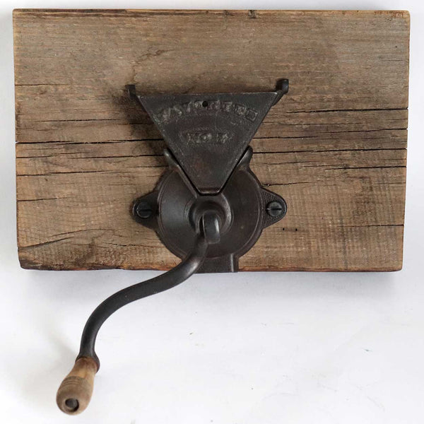 American Arcade Cast Iron and Wood Favorite No. 7 Wall Mount Coffee Grinder
