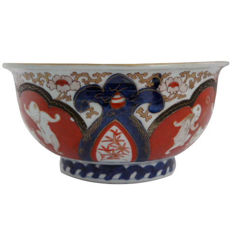 Japanese Imari Ware Porcelain Footed Bowl