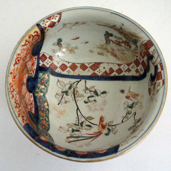 Japanese Imari Ware Porcelain Footed Bowl
