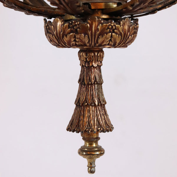 American Louis XVI Revival Bronze Six-Light Chandelier