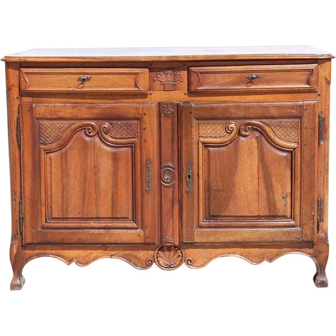 French Provincial Louis XV Walnut (Noyer Blonde) Buffet