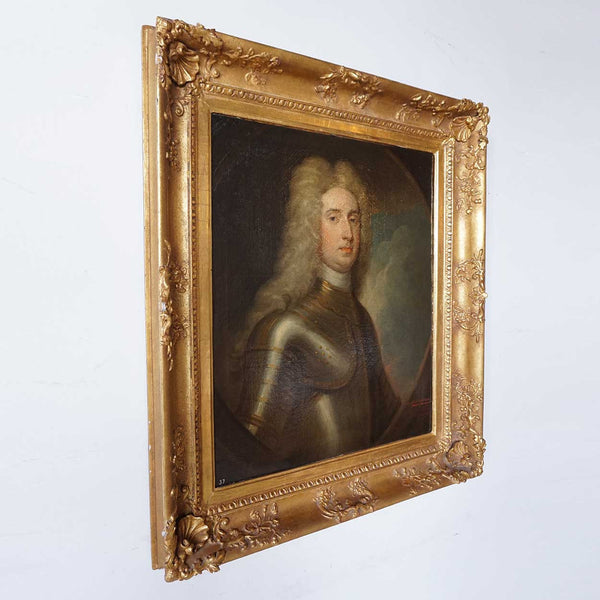 Follower of G. Kneller Oil on Canvas Painting, Portrait of Count Cornelis of Nassau