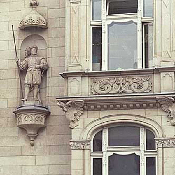 Important Pair of ALEXANDER CALANDRELLI Terracotta Pottery Lansquenet Statues