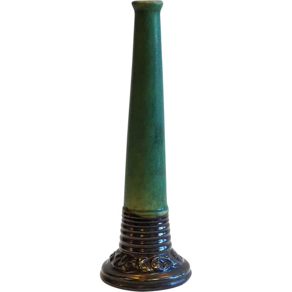 Tall American Arts and Crafts Green Glaze Art Pottery Bud Vase