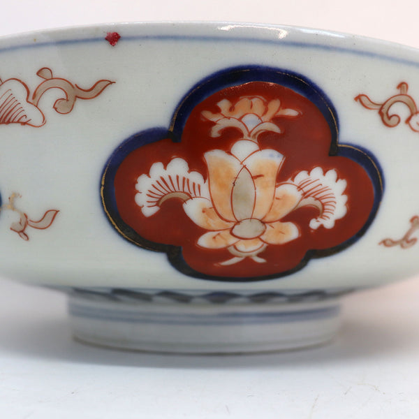 Medium Japanese Meiji Imari Porcelain Footed Round Center Bowl