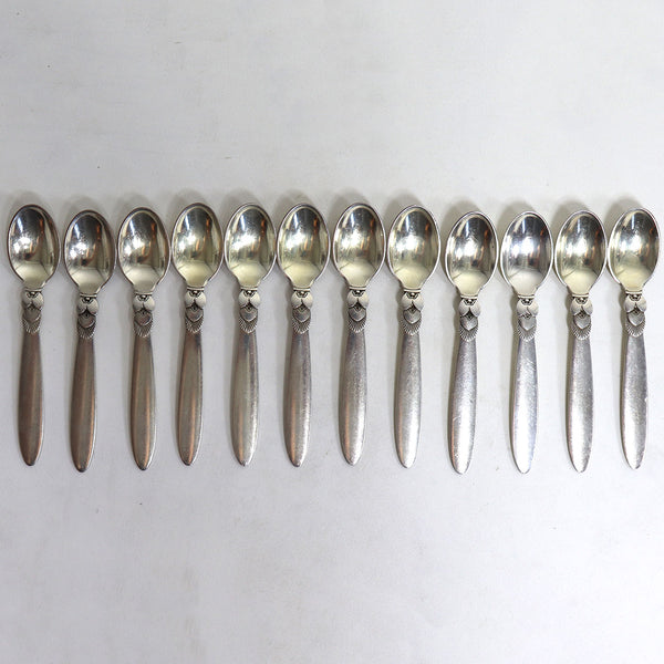 Danish Georg Jensen Sterling Silver Cactus Pattern Flatware [80 pieces]
