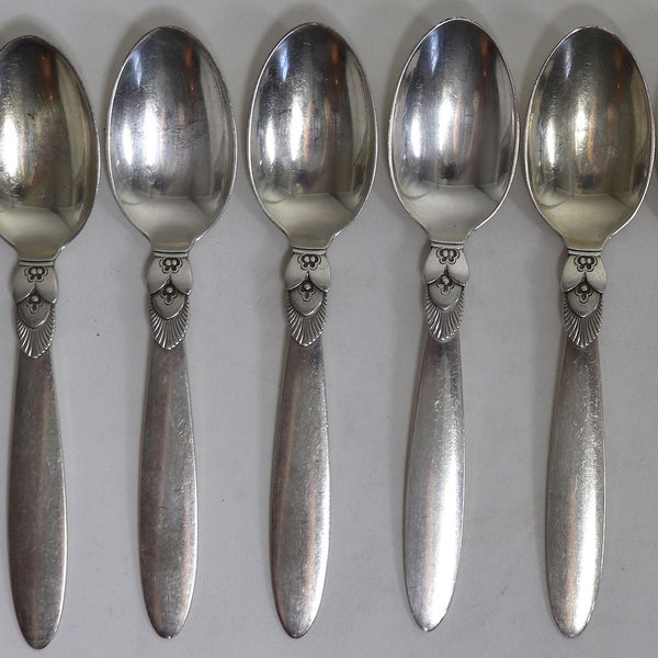 Danish Georg Jensen Sterling Silver Cactus Pattern Flatware [80 pieces]