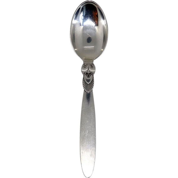 Small Danish Georg Jensen Sterling Silver Cactus Pattern Spoon
