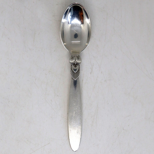 Small Danish Georg Jensen Sterling Silver Cactus Pattern Spoon