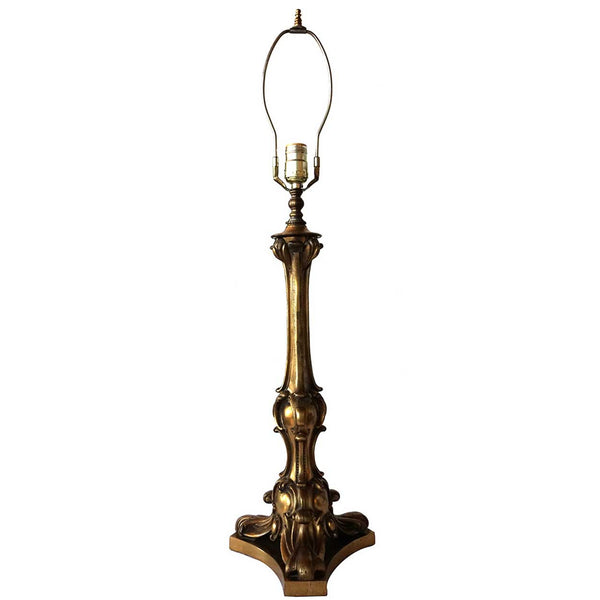 French Napoleon III Gilt Bronze One-Light Table Lamp