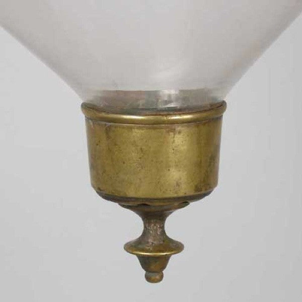 English Regency Style Glass Pendant Hall Candle Lantern