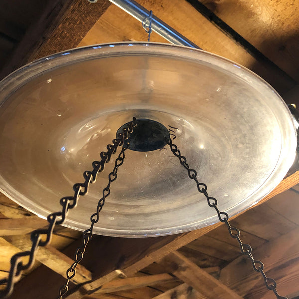 Large English Regency Glass Hanging Hall Lantern