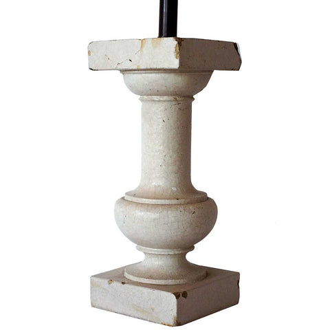 American Belmar Mansion Glazed Terracotta Baluster as a One-Light Table Lamp