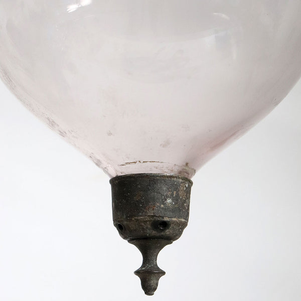 Large English Regency Style Clear Glass Hall Lantern