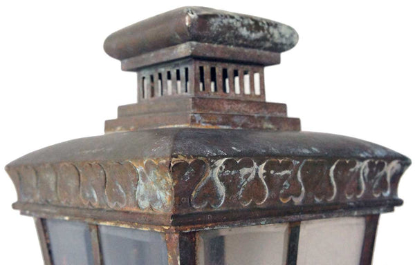 English Victorian Bronze Exterior Bracket Wall Lantern