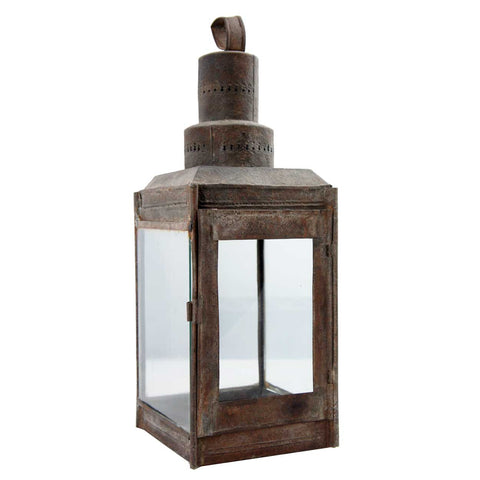 Anglo Indian Toleware and Glass Portable Candle Lantern