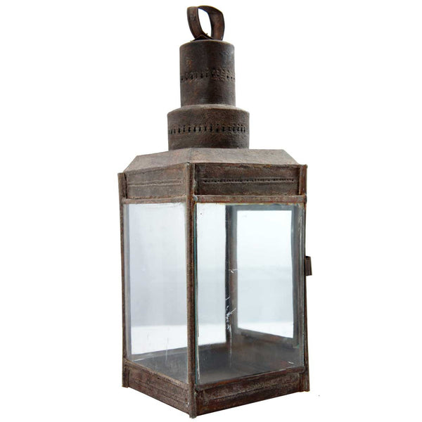 Anglo Indian Toleware and Glass Portable Candle Lantern