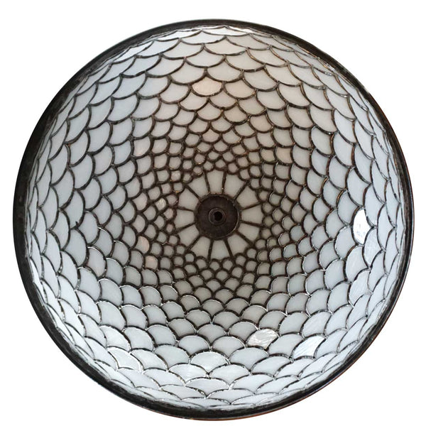 American Leaded Opalescent Glass Hanging Pendant Four-Light Fixture
