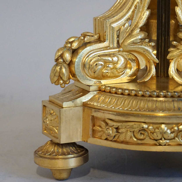 Swedish Gustavian Style Fire Gilt Bronze Table Lamp Base