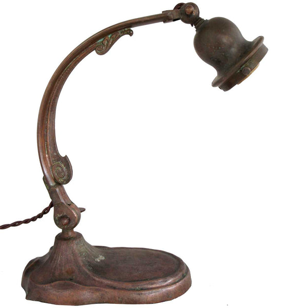 American Handel Brass Adjustable Goose Neck One-Light Table Lamp Base [Rewired]