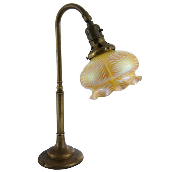 American Brass Goose Neck One-Light Table Lamp