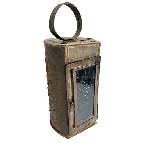 Small American Punched Toleware Lantern