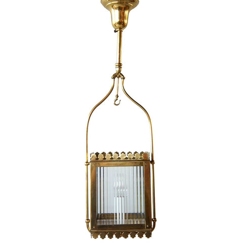 American Victorian Brass Hallway One-Light Hanging Light