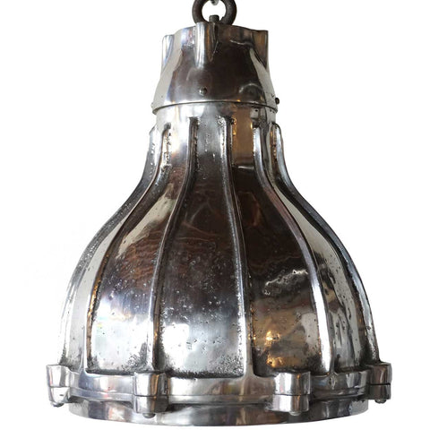 Vintage Style Heavy Aluminum Ship's Cargo One-Light Pendant Light