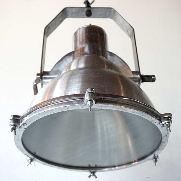Vintage Style Industrial Aluminum Domed Ship Cargo Hanging Pendant Light