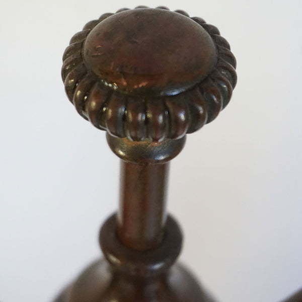 American Tiffany Studios Bronze Favrile Glass Lily Shade Three-Light Table Lamp