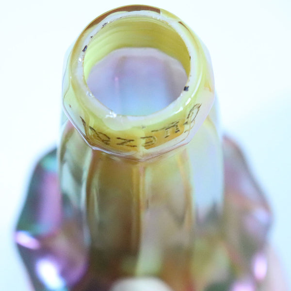 American Quezal Art Nouveau Iridescent Gold Glass Lily Shade 3-Light Wall Sconce