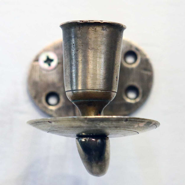 Small English Georgian Brass Single Arm Candle Sconce
