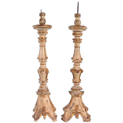 Castilian Imports Solid Brass Victorian Candlestick Holder 12.75