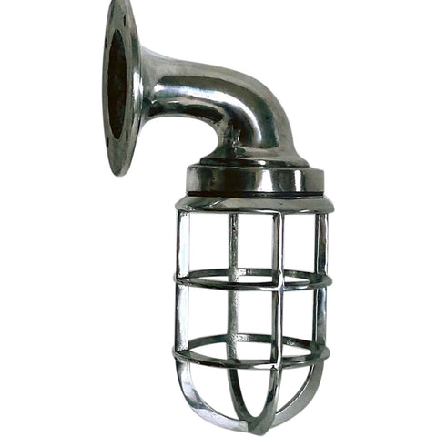 Vintage Style Industrial Aluminum Caged Bracket Ship's Wall Sconce Light Fixture (no glass)