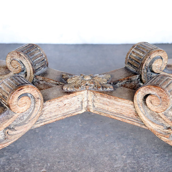 French Louis XIII-XIV Style Carved Oak Center Table