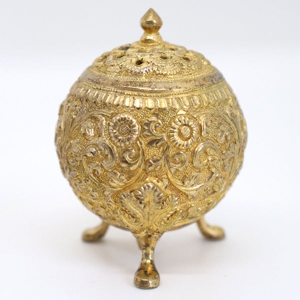 Three-Piece Anglo Indian Gold Plated Metal Spice Set