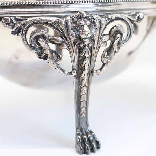 English Edwardian Elkington Silverplate Domed Revolving Lid Serving Dish