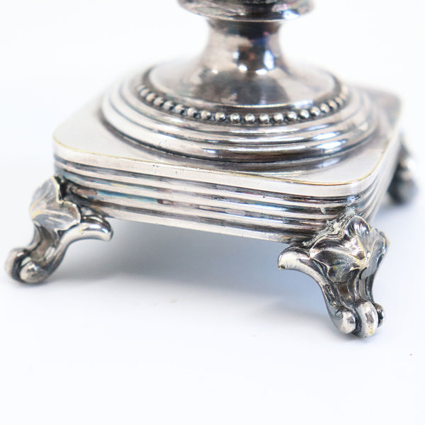 French Christofle Silverplate and Baccarat Crystal Mustard Pot