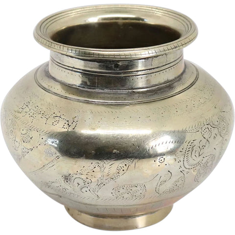 Indian Chased Brass Lota Water Pot