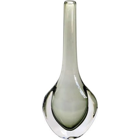 Vintage Swedish Nils Landberg for Orrefors Art Glass Teardrop Bud Vase