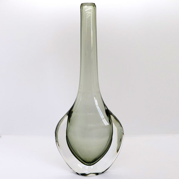 Vintage Swedish Nils Landberg for Orrefors Art Glass Teardrop Bud Vase